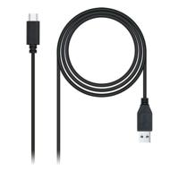 NANOCABLE 10.01.4000 - USB 3.1 Gen2-kabel, hoofdgebruik voor mobiele telefoons, tablets, overdrachtssnelheid tot 10 Gbit/s, tot 3 ampère oplaadkabel, stekker op stekker, zwart, 50 centimeter - thumbnail