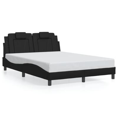 Bedframe met LED-verlichting kunstleer zwart 120x200 cm