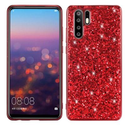 Glitter poeder schokbestendig TPU Case voor Huawei P30 Pro (rood) Glitter poeder schokbestendig TPU Case voor Huawei P30 Pro (rood)