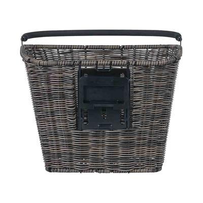 Basil bremen rattan look kf - fietsmand - voorop - donkerbruin