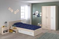 Kledingkast Charly 3-deurs - acaciakleur - 180x112x52 cm - thumbnail