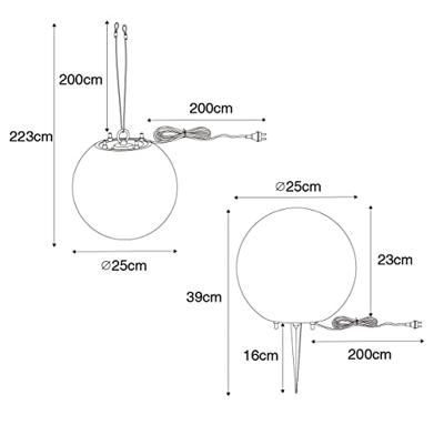 QAZQA Moderne buiten hanglamp grijs 25 cm IP65 - Nura