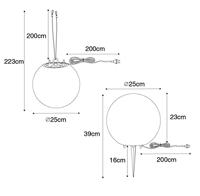 QAZQA Moderne buiten hanglamp grijs 25 cm IP65 - Nura - thumbnail