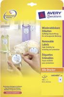Avery-Zweckform L6024REV-25 Universele etiketten 63.5 x 42.3 mm Papier Wit 450 stuk(s) Weer verwijderbaar Laser (kleur), Laser (zwart/wit) - thumbnail