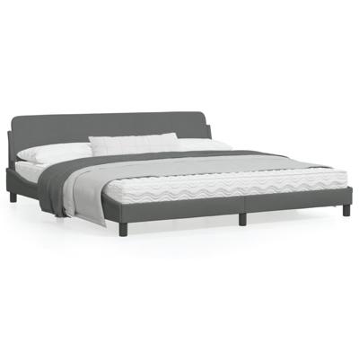 Bedframe "Dover" stof donkergrijs 200x200 cm