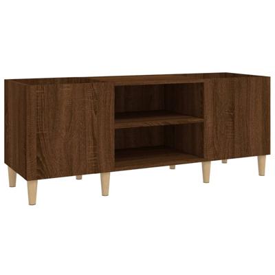 Platenkast 121x38x48 cm bewerkt hout bruin eikenkleur Platenkast 121x38x48 cm bewerkt hout bruin eikenkleur