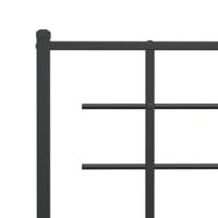 Bedframe met hoofd- en voeteneinde metaal zwart 100x200 cm - thumbnail