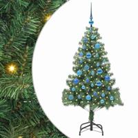 VidaXL Kerstboom met 150 led met standaard groen 150 cm pvc - thumbnail