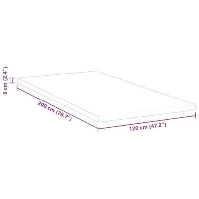 VidaXL Matrastopper wit 120 x 200 cm jacquard stof