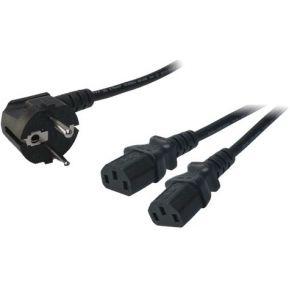 LogiLink 1.5m, Schuko-C13/2xIEC C13, M/F LogiLink 1.5m, Schuko-C13/2xIEC C13, M/F