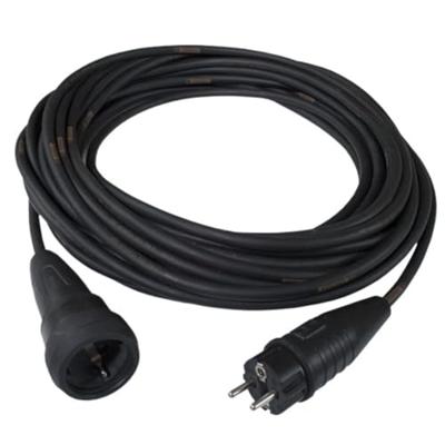 Schabus 300110 Stroom Verlengkabel Zwart 10.00 m H07RN-F 3G 1,5 mm² Zeer flexibel