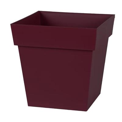 EDA TUSCANY Vierkante bloempot 32 cm - Volume 22 L - 32 x 32 x 32 cm - Bordeauxrood