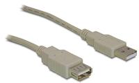 Delock 82239 USB-kabel USB 2.0 USB-A stekker, USB-A bus 1.80 m Wit - thumbnail