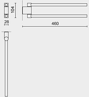 Zack Atore Handdoekhouder Draaibaar