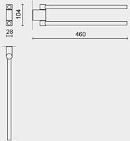 Zack Atore Handdoekhouder Draaibaar - thumbnail