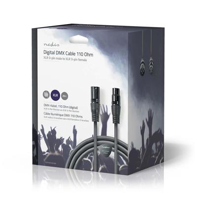 Nedis COTG15012GY200 Digitale Dmx-kabel 110 Ohm Xlr 3-pins Male - Xlr 3-pins Female 20 M Grijs Nedis COTG15012GY200 Digitale Dmx-kabel 110 Ohm Xlr 3-pins Male - Xlr 3-pins Female 20 M Grijs