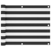 Balkonscherm 75x500 cm oxford stof antraciet en wit - thumbnail