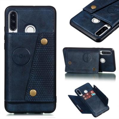 Lederen beschermhoes voor Huawei P30 Lite (blauw) Lederen beschermhoes voor Huawei P30 Lite (blauw)