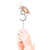 Sterretje Cijfer '5' - thumbnail