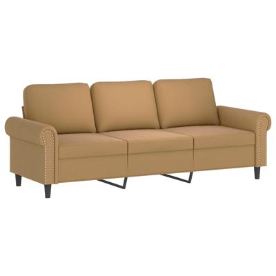 4-delige Loungeset met kussens fluweel bruin - thumbnail