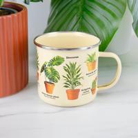 Emaille Mok Met Planten - thumbnail