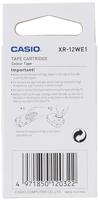 Gelamineerde Tape voor Labelmakers Casio XR-12WE Wit Zwart - thumbnail