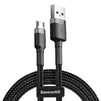 Baseus Cafule 2.4A 1m Micro USB kabel (grijs/zwart) - thumbnail
