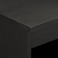 Bijzetkast 60x33x75 cm massief mangohout zwart - thumbnail