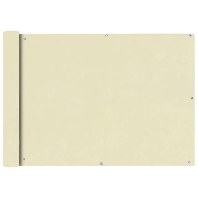 VidaXL Balkonscherm oxford textiel 75x400 cm crème
