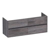 Brauer Adore - Onderkast - 140 cm - met 4 Softclose Lades Greeploos en 2 Sifon Uitsparingen - Driftwood - thumbnail