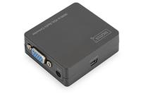 DIGITUS HDMI naar VGA converter - incl. audio-uitgang via 3,5 mm jack (stereo) - Full HD 1080p - stroomtoevoer via USB - zwart - thumbnail