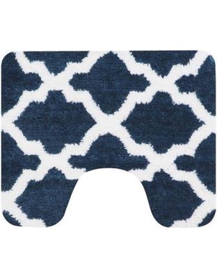 Dutch House Toulon Toiletmat 60x50 cm Blauw/Wit