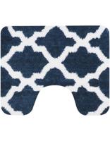 Dutch House Toulon Toiletmat 60x50 cm Blauw/Wit - thumbnail