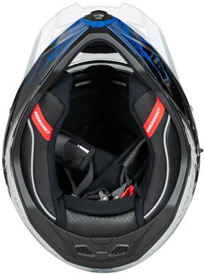 SPEC-X endurohelm "sx-62.01/r1" stinger adv helmet spac-x sx-62.01/r1 stinger adv xl white/blue
