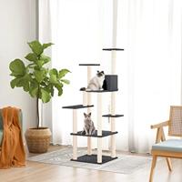 VidaXL Kattenmeubel met sisal krabpalen 153 cm donkergrijs - thumbnail
