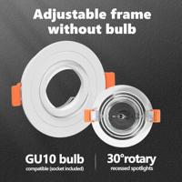 VidaXL Spotje 6 pcs wit 9 x 9 x 2 cm aluminium - thumbnail