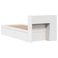 Bedframe zonder matras massief grenenhout wit 75x190 cm - thumbnail