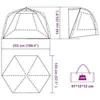 VidaXL Strandtent 3-persoons waterdicht snelontgrendeling azuurblauw - thumbnail