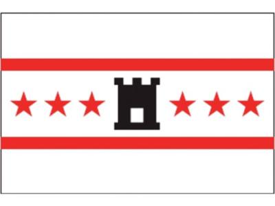 Dokkumer Vlaggen Centrale Vlag drenthe 20x30 cm spun-poly