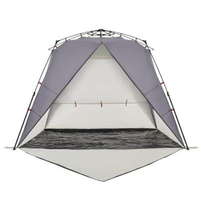 Strandtent 4-persoons waterdicht snelontgrendeling grijs Strandtent 4-persoons waterdicht snelontgrendeling grijs