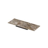 INK Post Wastafel keramische slab envelop bak midden met 1 kraangat 120x45x1 Earth glossy - thumbnail