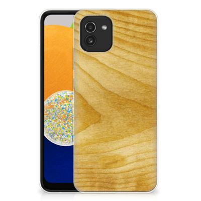 Samsung Galaxy A03 | Bumper Hoesje | Licht Hout Samsung Galaxy A03 | Bumper Hoesje | Licht Hout