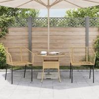 Tuinstoel bruin poly rattan 2 st - thumbnail