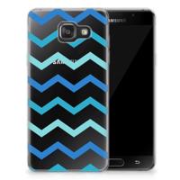 Samsung Galaxy A3 2016 TPU bumper Zigzag Blauw - thumbnail