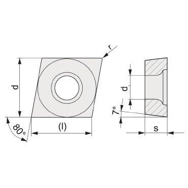Promat/Tecwerk Wisselplaat | CCMT 09T308-F PMK30 | bewerking glad - 4000859143