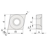 Promat/Tecwerk Wisselplaat | CCMT 09T308-M PMK30 | bewerking MIDDEL - 4000859150 - thumbnail