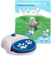 CoolPets Splash Drinkfontein voor Honden – Interactief Waterspeelgoed – Koelmidddel - Fontein met Pedaal en Tuinslangaansluiting – Antislip – 2 Sproeikoppen - thumbnail
