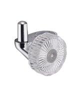 BH-7PR glijder voor wandhouder met pen voor handdouche, chroom van ABS, kunststof met pin voor douchestangen met 18 mm diameter geschikt voor standaard handdouches in combinatie met art. nr. 6