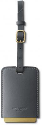 Georg Jensen bagagelabel Shades 7 x 11,2 cm leer grijs Georg Jensen bagagelabel Shades 7 x 11,2 cm leer grijs