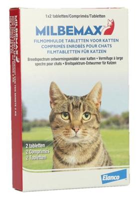 Milbemax ontworming kat vanaf 2 kilo, 2 tbl